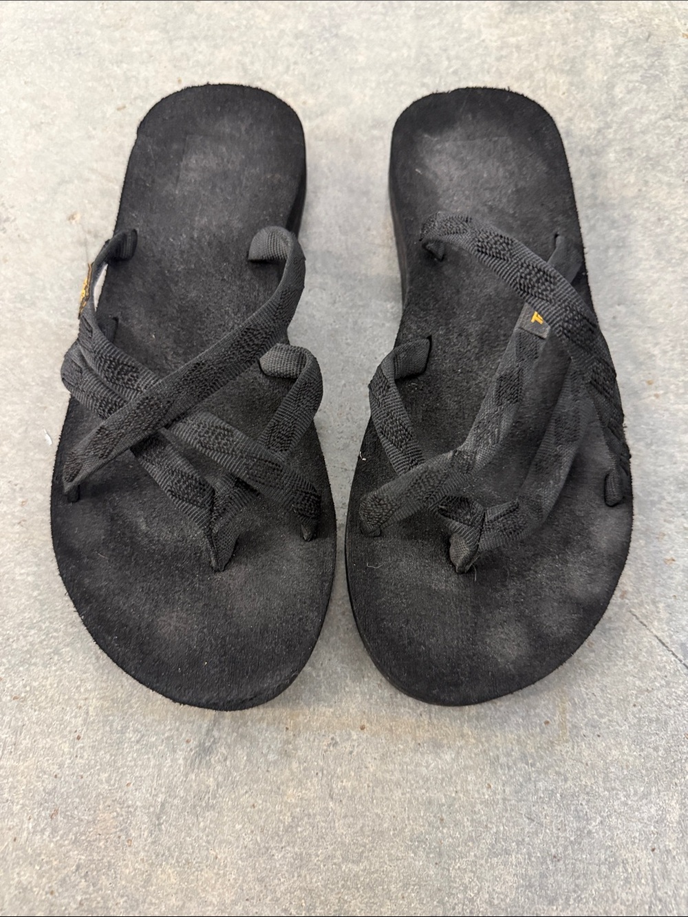 Teva Black Strappy Sandals